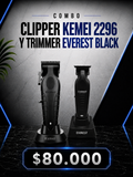 COMBO CLIPPER KEMEI 2296 + TRIMMER EVEREST BLACK