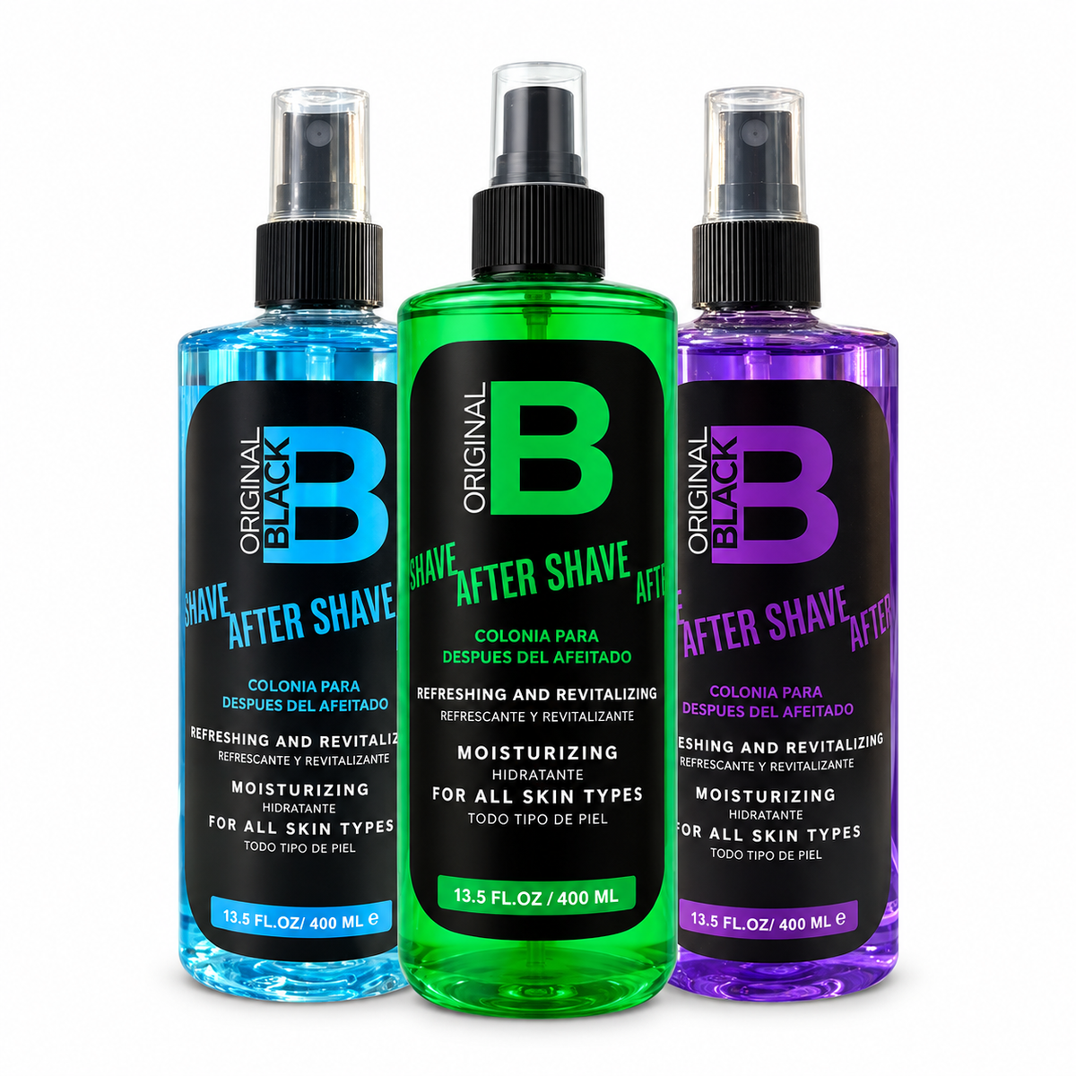 AFTER SHAVE ORIGINAL BLACK sobre fondo blanco