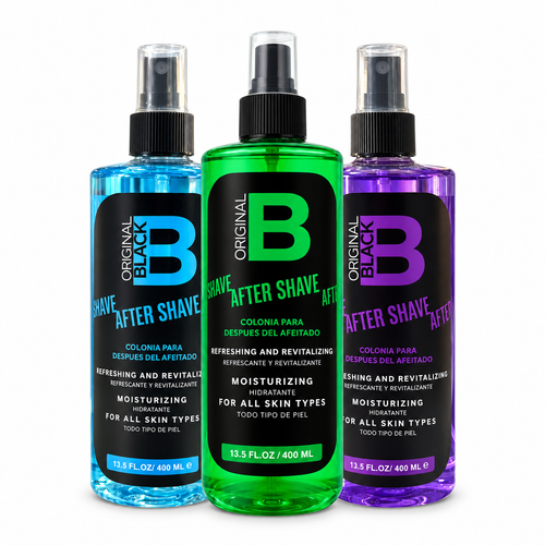 AFTER SHAVE ORIGINAL BLACK sobre fondo blanco