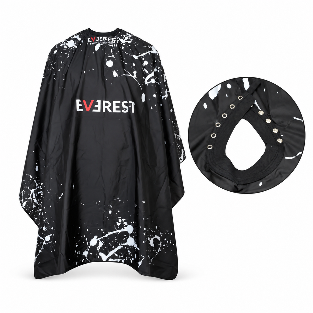CAPA DE CORTE EVEREST NEGRA SPLASH sobre fondo blanco