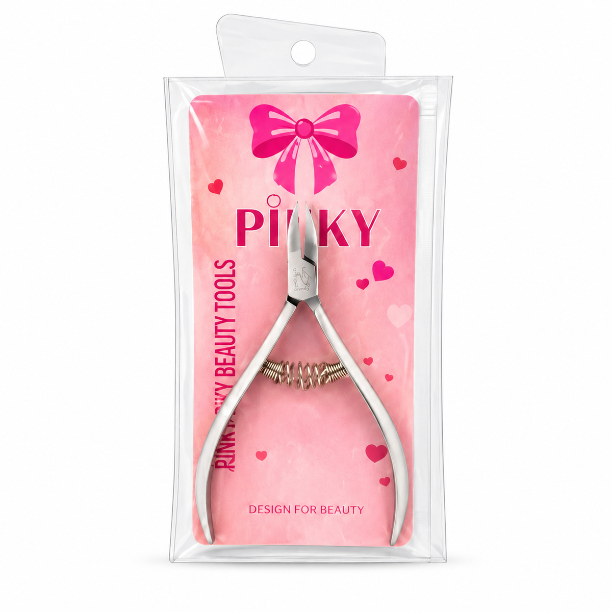 CORTA CUTÍCULAS PINKY sobre fondo blanco