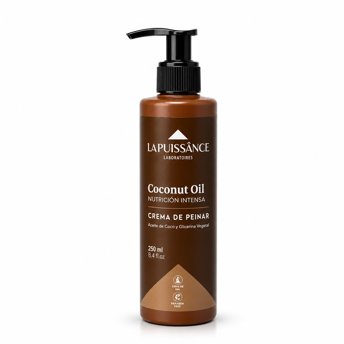 Crema de Peinar Coconut Oil La Puissance 250 ml completo sobre fondo blanco