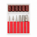 KIT FRESAS PARA TORNO DE UÑAS 6 PIEZAS sobre fondo blanco