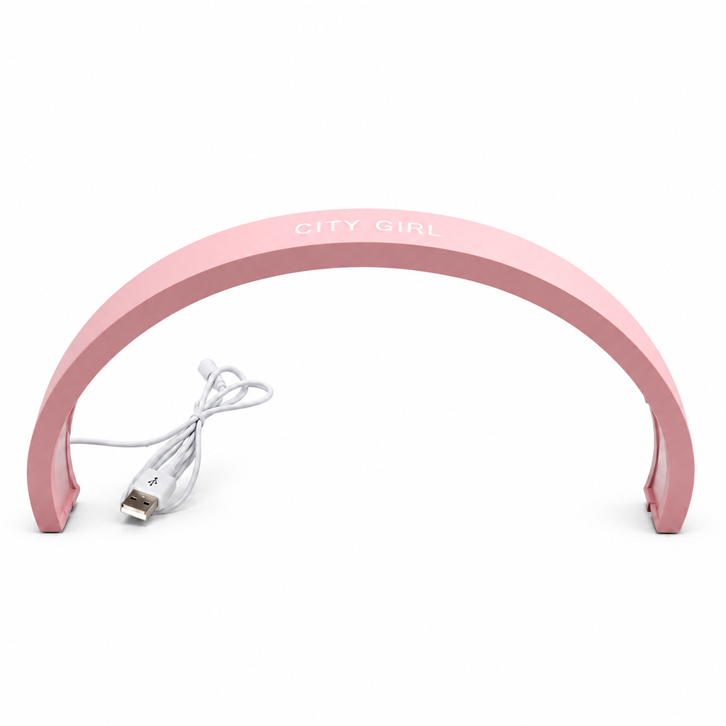 LÁMPARA UV/LED ARCO CITY GIRL ROSA sobre fondo blanco