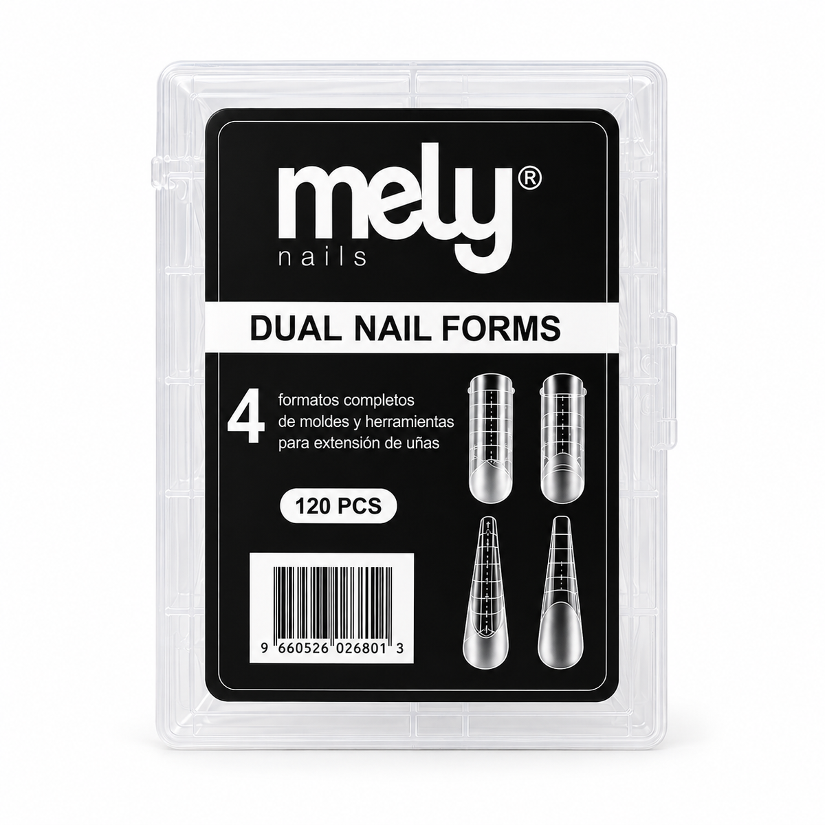 MELY TIPS DUAL 4 FORMATOS 120 PCS sobre fondo blanco