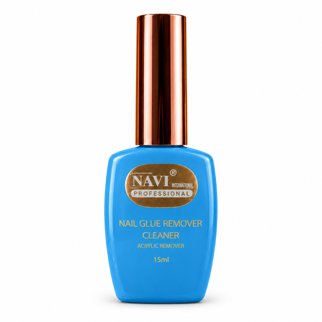 NAIL GLUE REMOVER CLEANER 15ML NAVI sobre fondo blanco