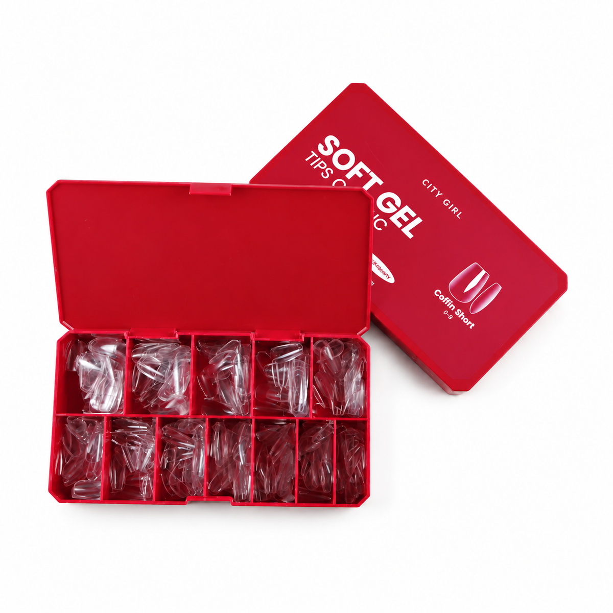 Tips Soft Gel City Girl Coffin Short