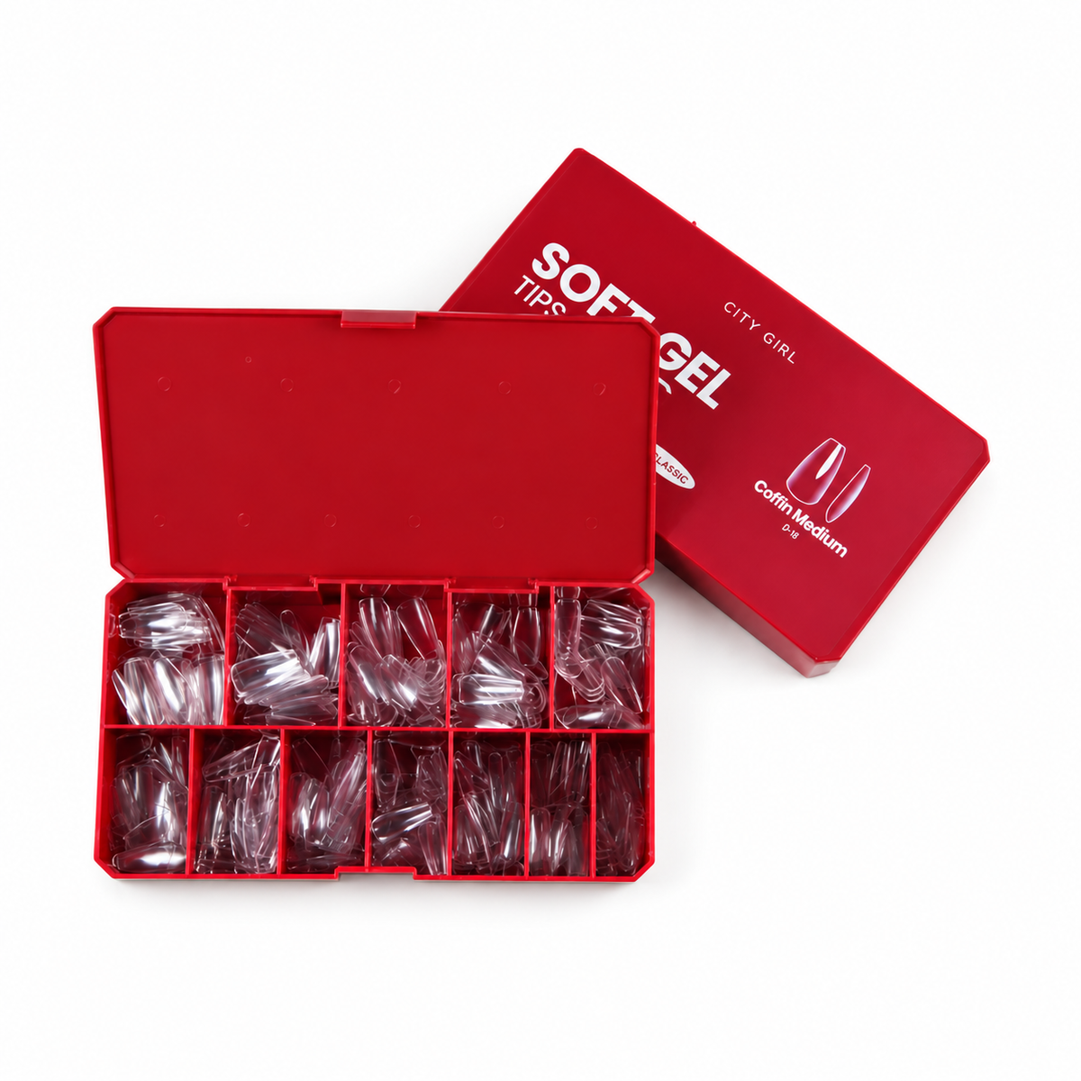 Tips Soft Gel City Girl Coffin Medium