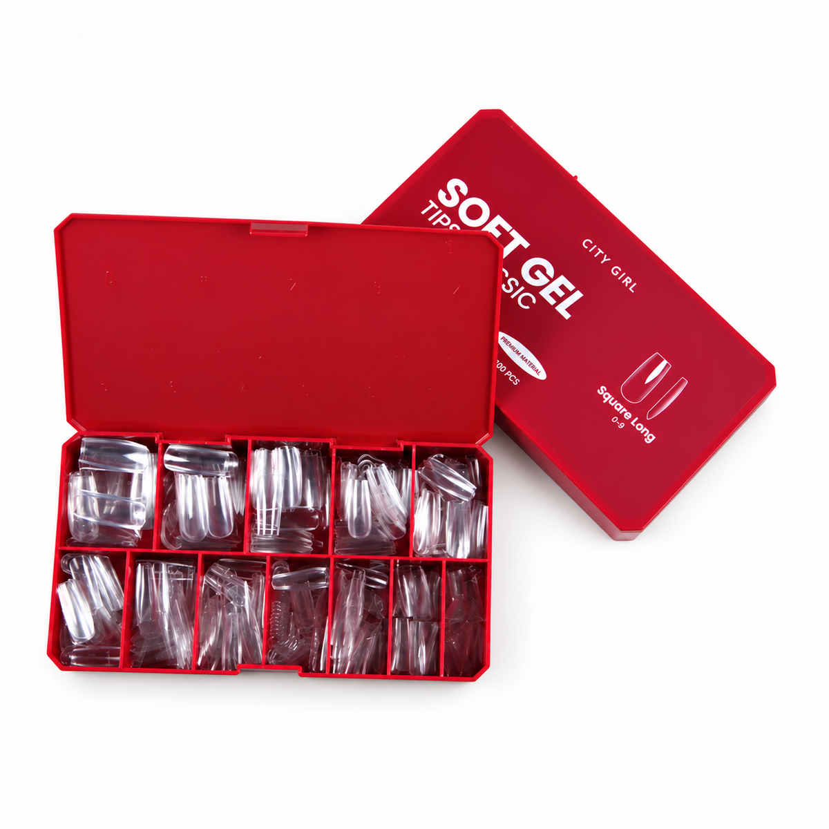 Tips Soft Gel City Girl Square Long