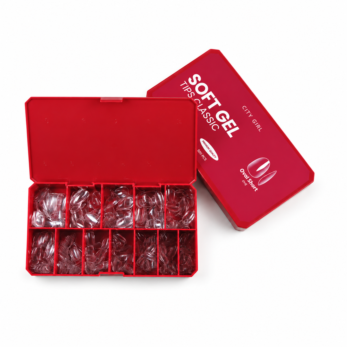 Tips Soft Gel City Girl Oval Short