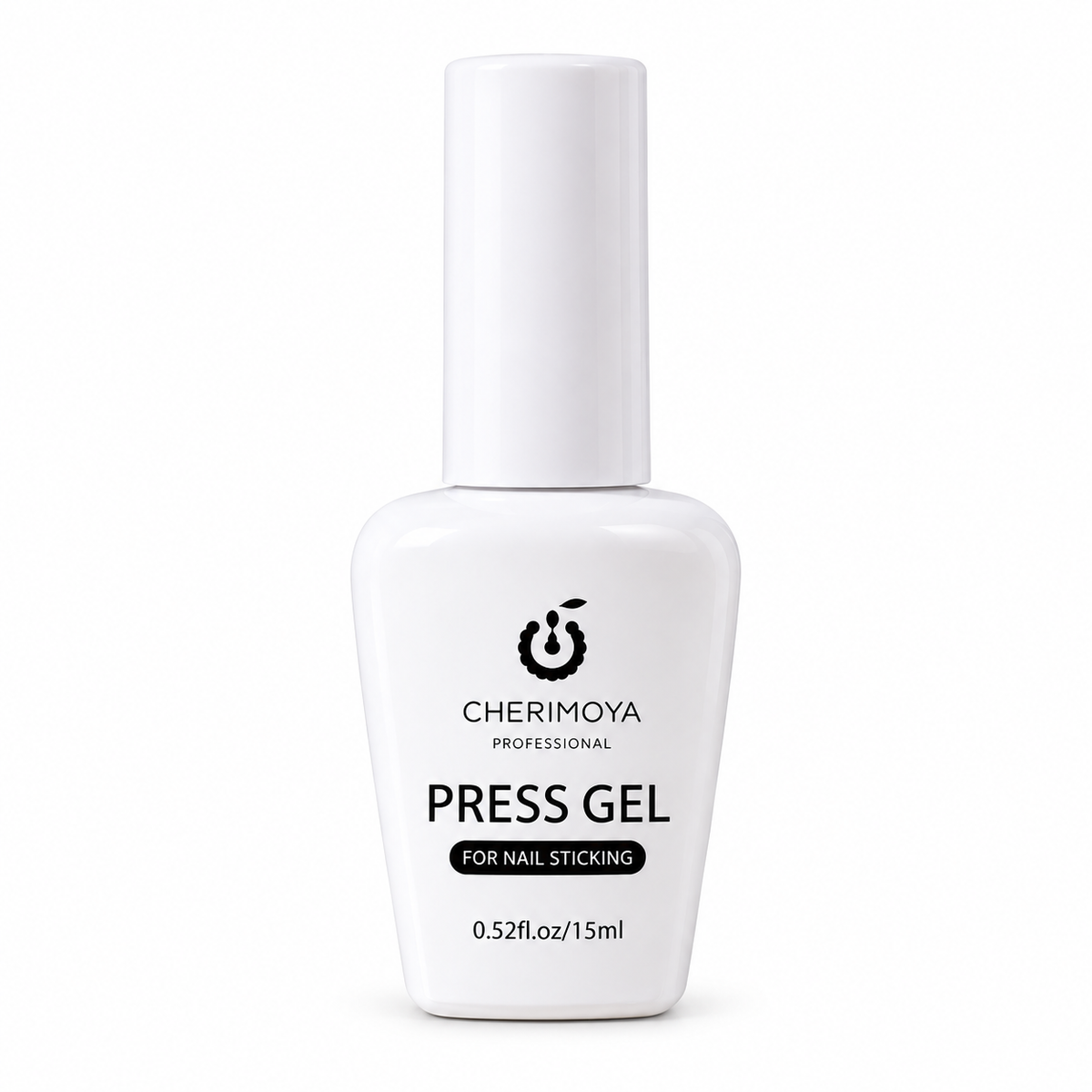 PRESS GEL FOR NAIL STICKING 15ML CHERIMOYA sobre fondo blanco