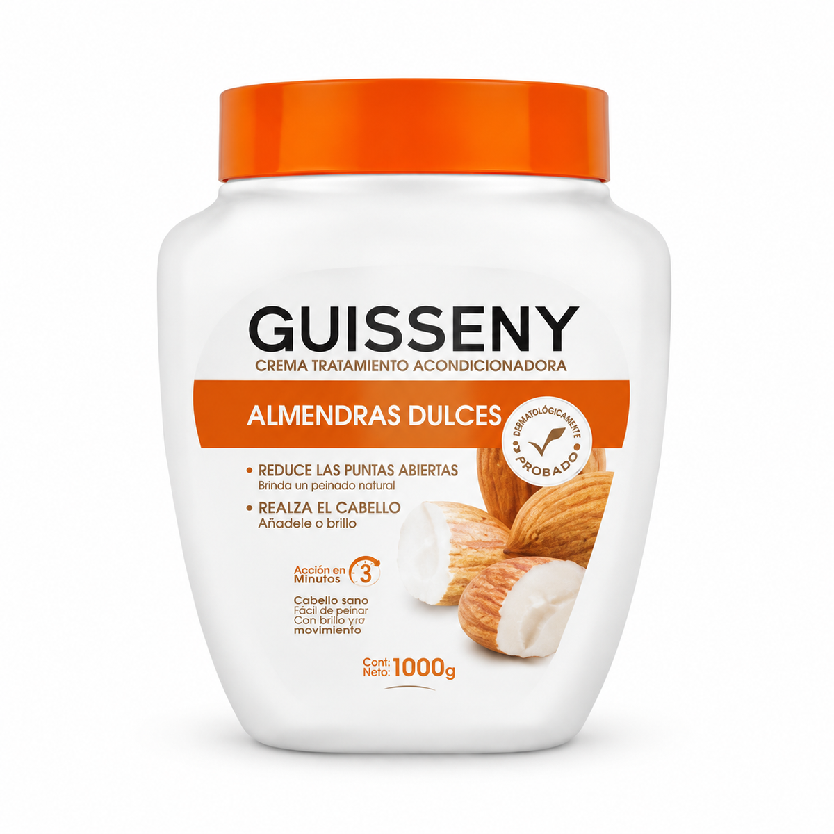 Guisseny Almendras Dulces sobre fondo blanco