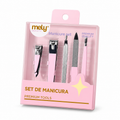 SET DE MANICURIA 5 PIEZAS MELY sobre fondo blanco