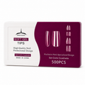 SOFT GEL TIPS CORTO CUADRADAS 500 UNIDADES PARIS NIGHT sobre fondo blanco