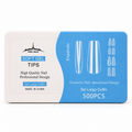 SOFT GEL TIPS LARGO COFFIN 500 UNIDADES PARIS NIGHT sobre fondo blanco