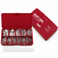 SOFT GEL TIPS OVAL LONG TRANSPARENTE 504 PCS CITY GIRL sobre fondo blanco